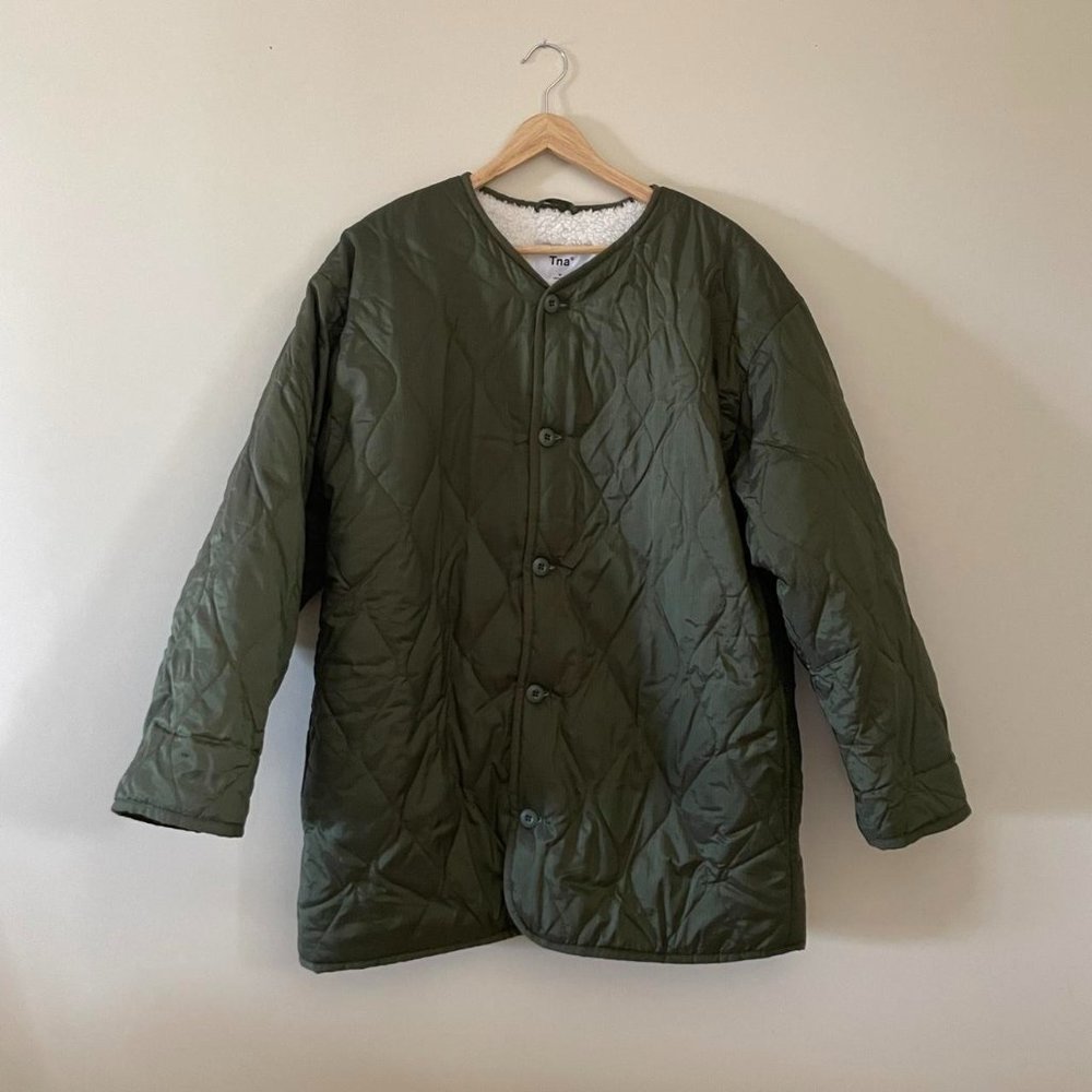Aritzia Green Khaki Liner Coat